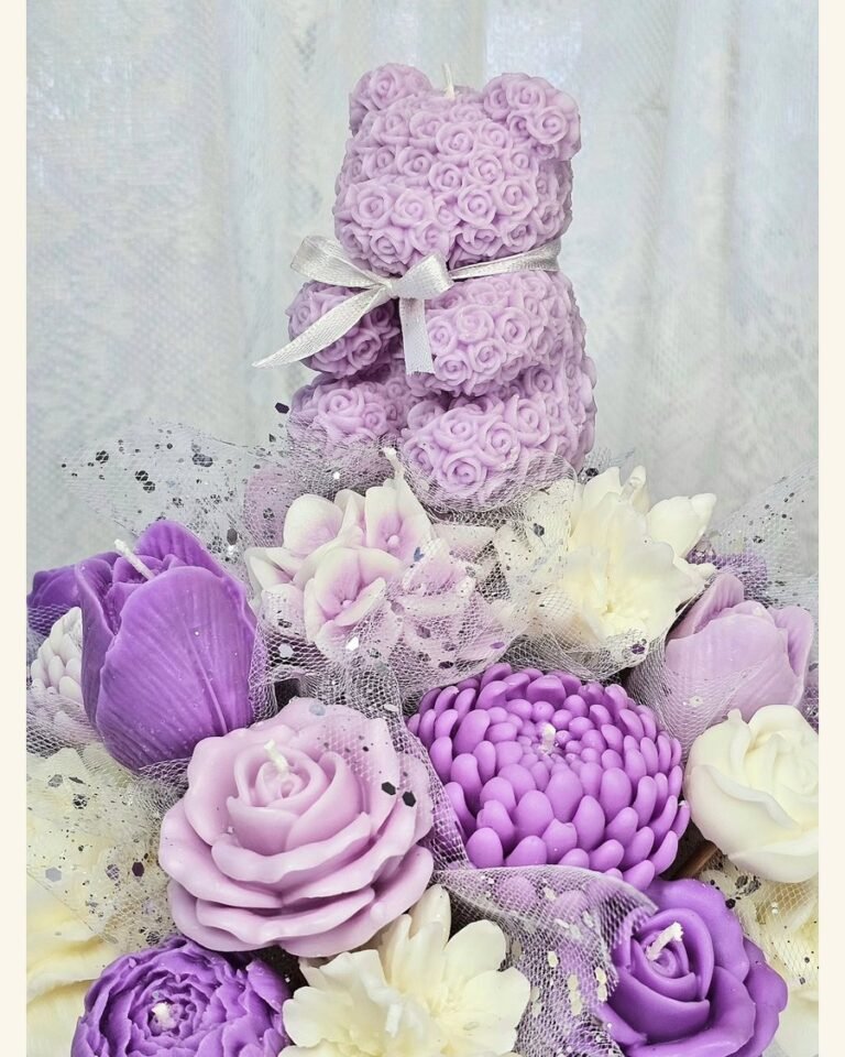 Lilac Rose Candle Arrangement