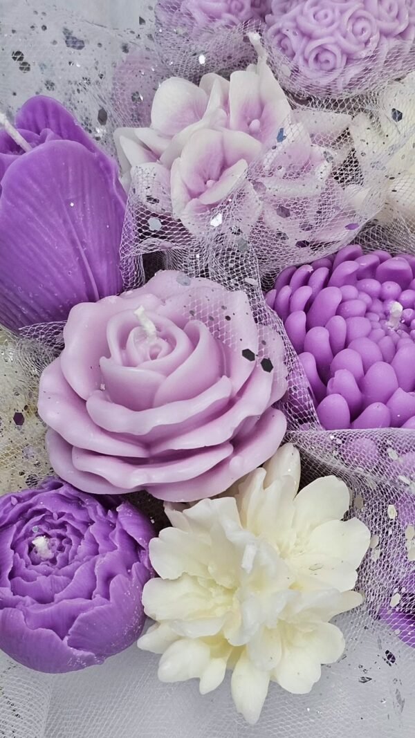 Lilac Rose Candle Arrangement