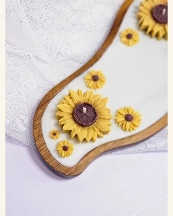 Sunflower Candle Plate