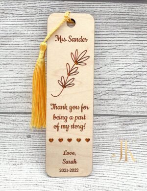 Engraved Wooden Bookmark