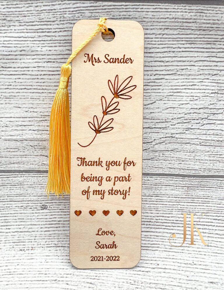 Engraved Wooden Bookmark