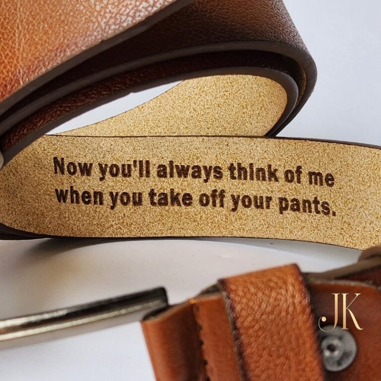 Engraved Leather Belt