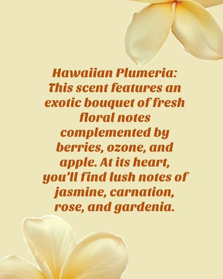 Hawaiian Plumeria scented candle